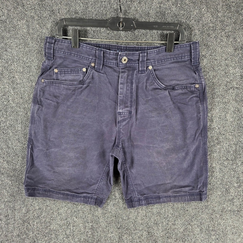 Prana Bronson Canvas Shorts Men's 33 Organic Cotton Navy Blue Workwear Gorpcore